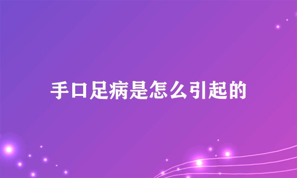 手口足病是怎么引起的