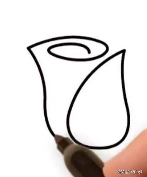 玫瑰花简笔画怎么画?