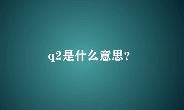 q2是什么意思？