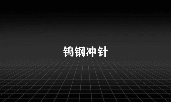 钨钢冲针