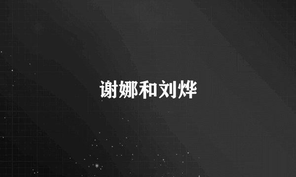 谢娜和刘烨