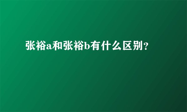 张裕a和张裕b有什么区别？