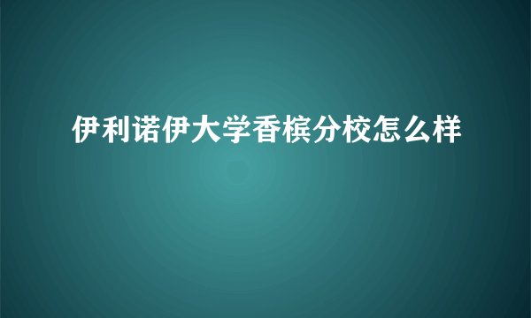 伊利诺伊大学香槟分校怎么样