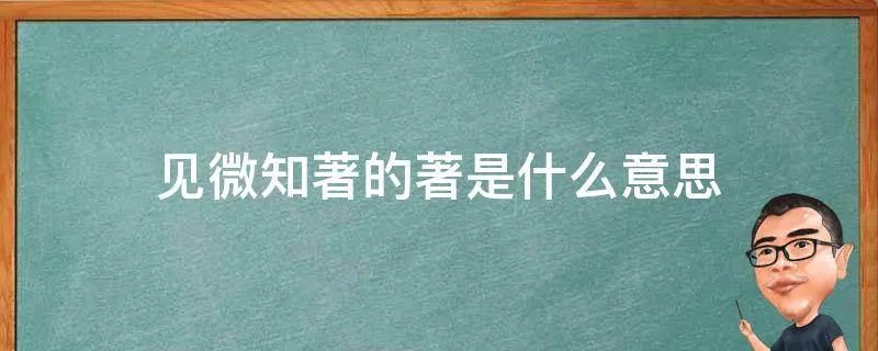 见微知著的著是什么意思