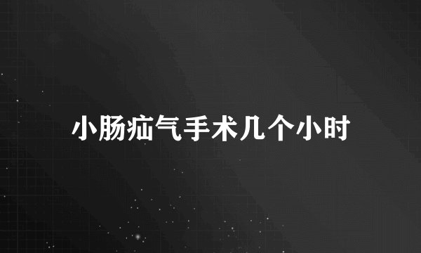 小肠疝气手术几个小时