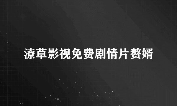 潦草影视免费剧情片赘婿