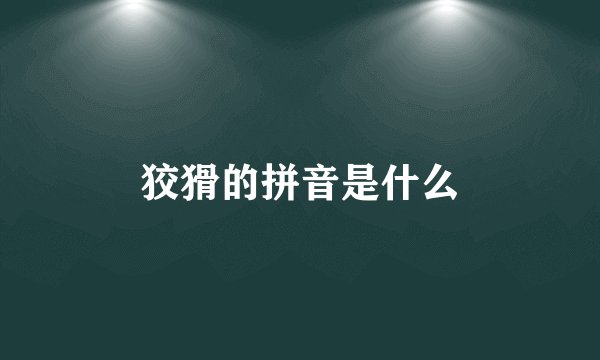 狡猾的拼音是什么