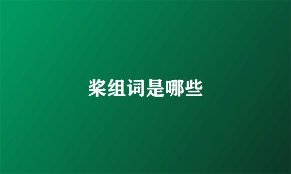 桨组词是哪些