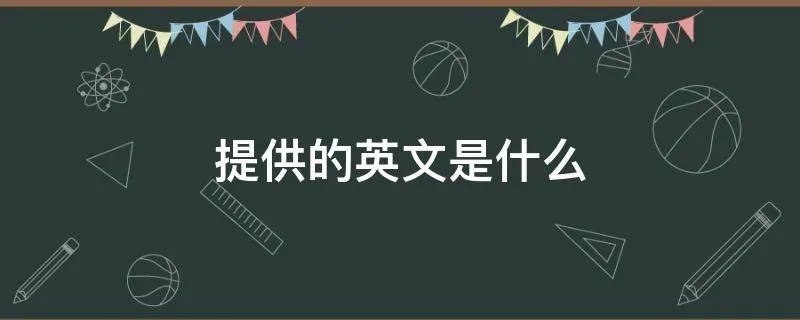 提供的英文是什么