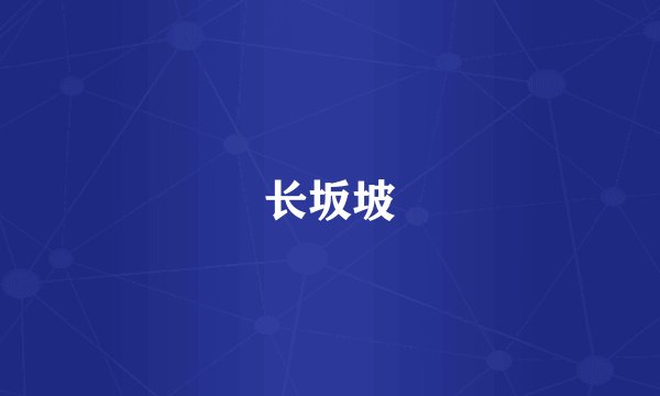 长坂坡