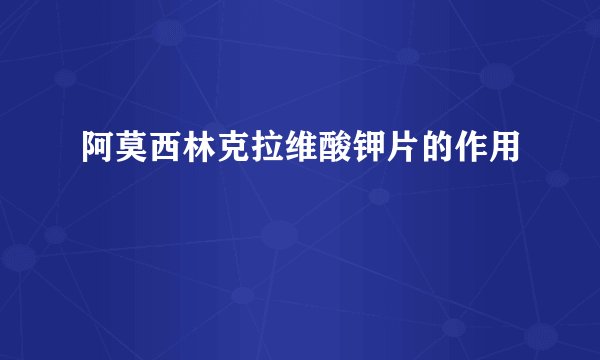 阿莫西林克拉维酸钾片的作用