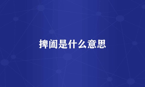 捭阖是什么意思