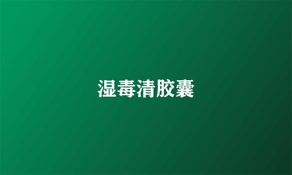 湿毒清胶囊