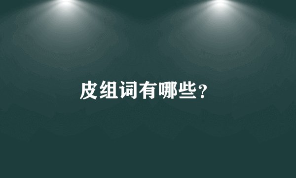 皮组词有哪些？