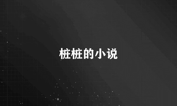 桩桩的小说