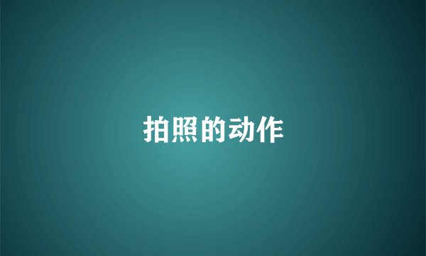 拍照的动作