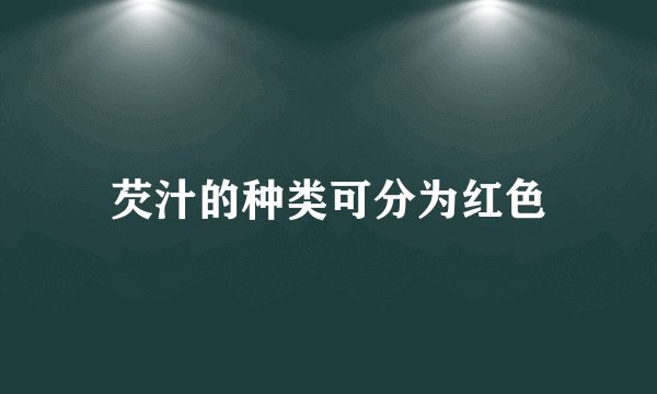 芡汁的种类可分为红色