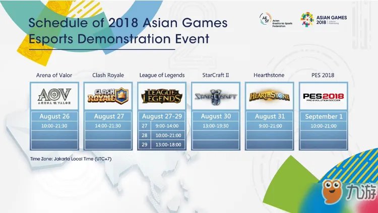 lol亚运会比赛时间表 lol2018亚运会赛程表一览