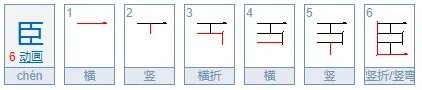 臣的笔顺