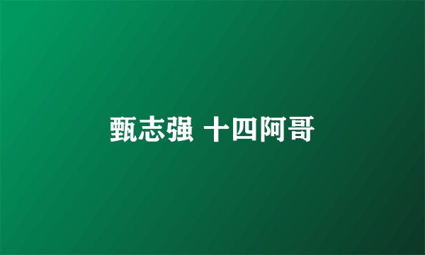 甄志强 十四阿哥