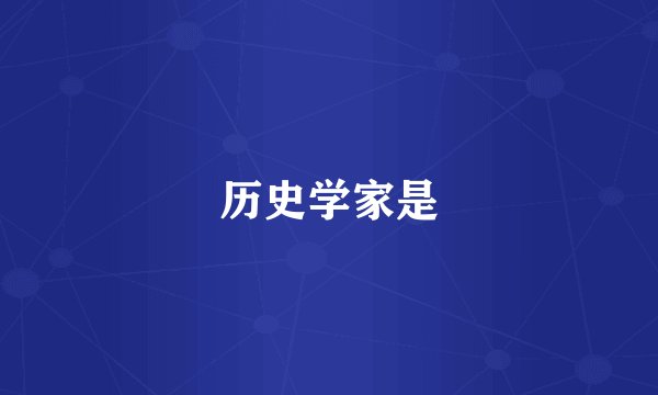 历史学家是