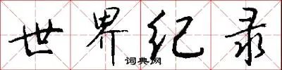 世界纪录