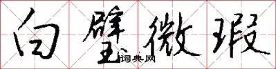 白璧微瑕