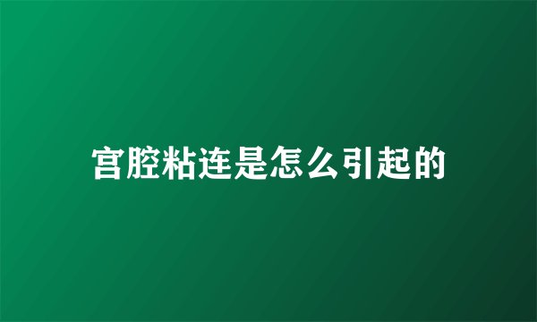 宫腔粘连是怎么引起的