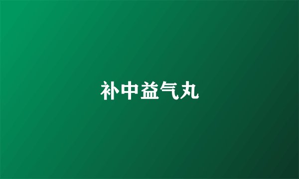 补中益气丸