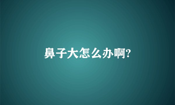鼻子大怎么办啊?