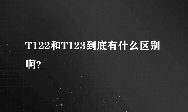 T122和T123到底有什么区别啊？