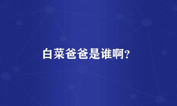 白菜爸爸是谁啊?
