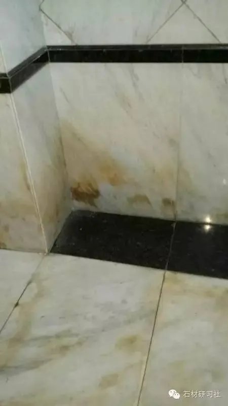图解各种石材污染病变问题(一)
