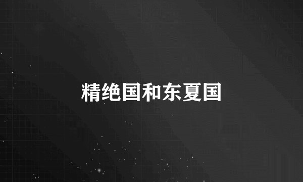 精绝国和东夏国