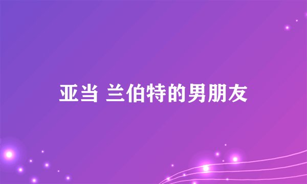 亚当 兰伯特的男朋友