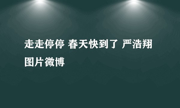 走走停停 春天快到了 严浩翔图片微博