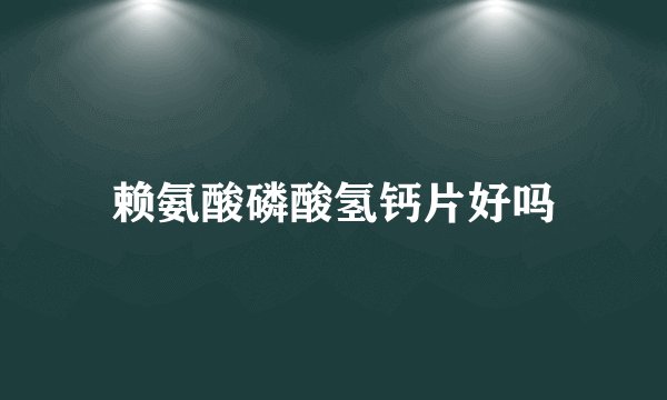 赖氨酸磷酸氢钙片好吗