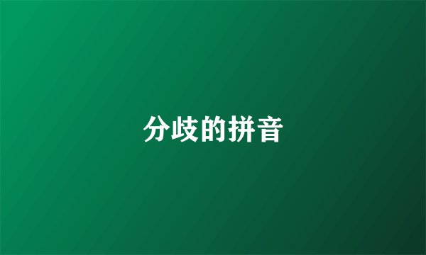 分歧的拼音