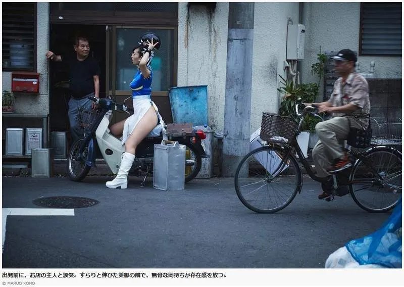 日本美臀写真女星仓持由香COS春丽 美腿露出性感无比