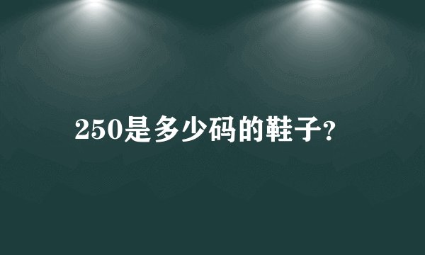 250是多少码的鞋子？