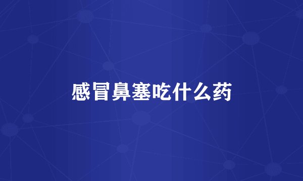 感冒鼻塞吃什么药
