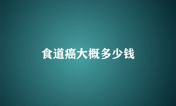 食道癌大概多少钱