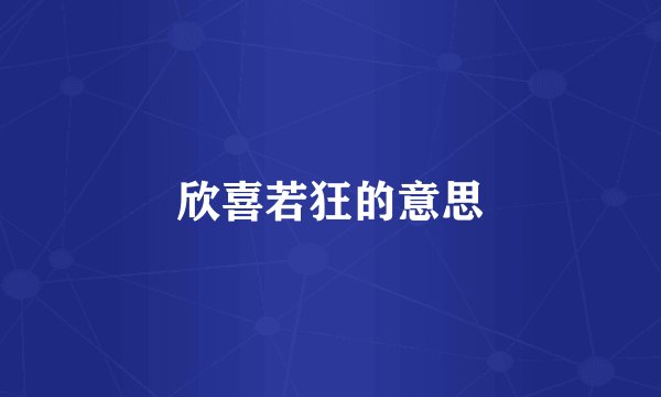 欣喜若狂的意思