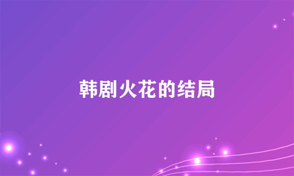 韩剧火花的结局
