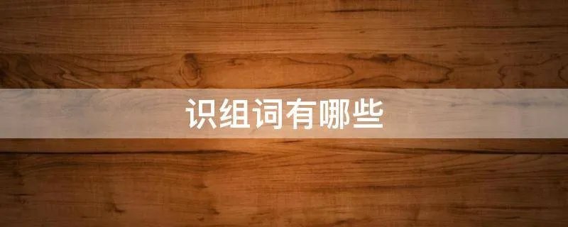 识组词有哪些