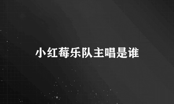 小红莓乐队主唱是谁