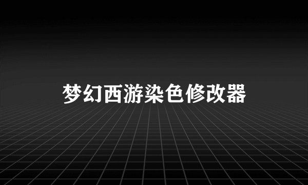 梦幻西游染色修改器