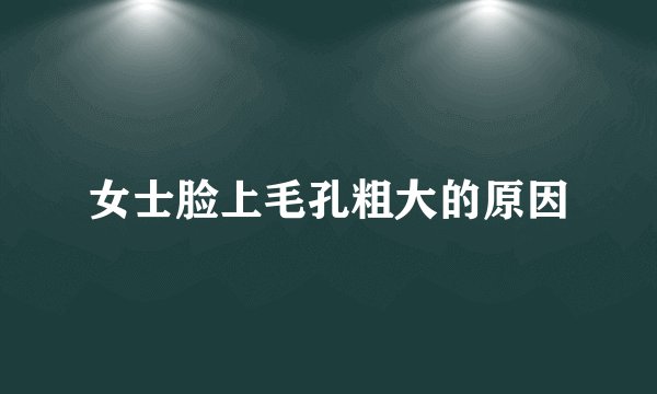 女士脸上毛孔粗大的原因