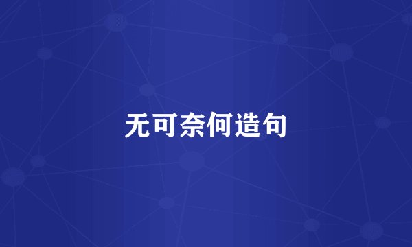 无可奈何造句