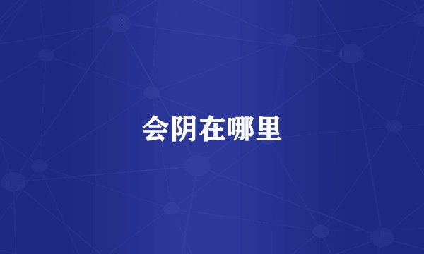会阴在哪里